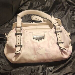 Vera Wang Elegant Pink Floral Women's Bag With Crossbody Strap.